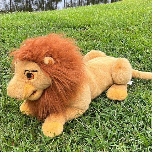 🦁 Vintage Walt Disney Lion King Simba Mufasa Full Body Puppet - Picture 2 of 6